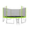 Trampolina ogrodowa SkyRamiz 366cm 12FT dla dzieci Zielony + Akcesoria