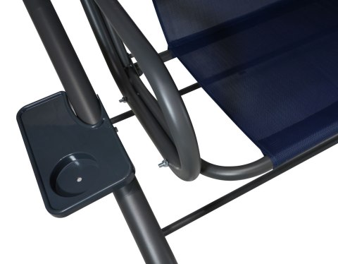 Huśtawka Ogrodowa Siedzisko Textylina 2x1 Granatowa