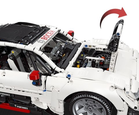 Zestaw Klocków technicznych Autko Sportowe Białe 2489el. Zestaw Klocków technicznych Autko Sportowe Białe 2489el.