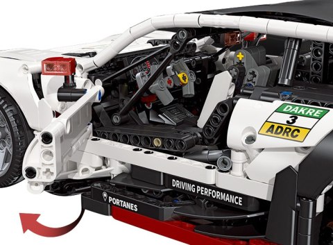 Zestaw Klocków technicznych Autko Sportowe Białe 2489el. Zestaw Klocków technicznych Autko Sportowe Białe 2489el.