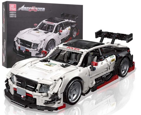 Zestaw Klocków technicznych Autko Sportowe Białe 2489el. Zestaw Klocków technicznych Autko Sportowe Białe 2489el.