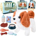 Interaktywny piesek beagle + karma + transporter akcesoria ZA4354