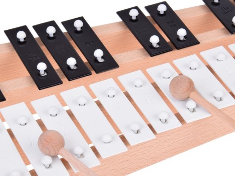 Drewniane Cymbałki dzwonki chromatyczne 27 tonów + pałeczki IN0179