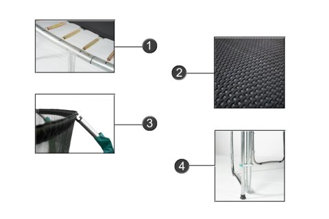 Trampolina Ogrodowa Jumpi 252cm/8FT Maxy Comfort Zielona Z Wewnętrzną Siatką Trampolina Ogrodowa Jumpi 252cm/8FT Maxy Comfort Zielona Z Wewnętrzną Siatką