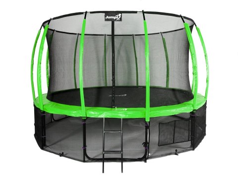 Trampolina Ogrodowa Jumpi 435cm/14FT Maxy Comfort Plus Jasno Zielona Z Wewnętrzną Siatką