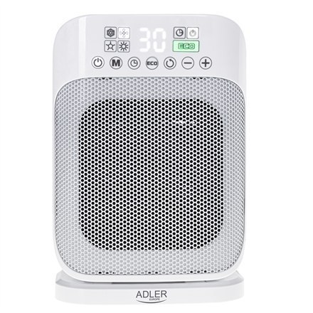 Adler | Grzejnik z pilotem | AD 7727 | Ceramiczny | 1500 W | Liczba poziomów mocy 2 | Odpowiedni do pomieszczeń do 15 m² | Biały Adler | Grzejnik z pilotem | AD 7727 | Ceramiczny | 1500 W | Liczba poziomów mocy 2 | Odpowiedni do pomieszczeń do 15 m² | Biały