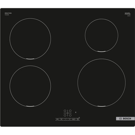 Bosch | PUE611BB6E Seria 4 | Płyta | Indukcyjna | Liczba palników/stref gotowania 4 | Dotykowa | Timer | Czarna