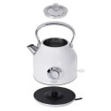 Czajnik z termometrem Adler AD 1346w | Elektryczny | 2200 W | 1.7 L | Ze stali nierdzewnej | Obrotowa podstawa 360° | Biały
