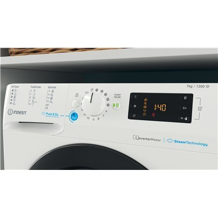 INDESIT | BWSE 71295X WBV EU | Pralka | Klasa efektywności energetycznej B | Ładowana od frontu | Pojemność prania 7 kg | 1200 o INDESIT | BWSE 71295X WBV EU | Pralka | Klasa efektywności energetycznej B | Ładowana od frontu | Pojemność prania 7 kg | 1200 o