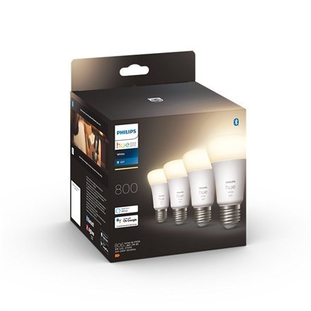 Philips Hue W 9W A60 E27 opakowanie 4 sztuki Philips Hue | Hue W 9W A60 E27, opakowanie 4 sztuki | E27 | 9 W | Ciepła biel 2700K Philips Hue W 9W A60 E27 opakowanie 4 sztuki Philips Hue | Hue W 9W A60 E27, opakowanie 4 sztuki | E27 | 9 W | Ciepła biel 2700K