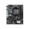Płyta główna MSI B450M-A PRO MAX II, obsługująca procesory AMD z gniazdem AM4, DDR4. Interfejsy dla dysków SATA i M.2 z łączem n