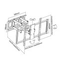 Sunne | Uchwyt ścienny | 60-100-EA | 60-100 " | Maksymalna waga (udźwig) 80 kg | Czarny
