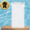 ETUI WODOODPORNE WODOSZCZELNE CASE NA TELEFON FLUORESCENCYJNE BIAŁE