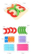 DREWNIANA UKŁADANKA MONTESSORI LOGICZNA PUZZLE GRA