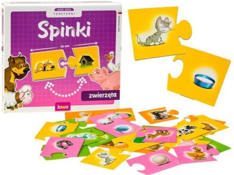 Jawa Gra edukacyjna SPINKI - ZWIERZĘTA puzzle GR0308 Jawa Gra edukacyjna SPINKI - ZWIERZĘTA puzzle GR0308