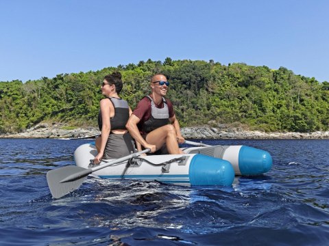 Bestway pompowany ponton CASPIAN dingy zestaw wiosła pompka 65046