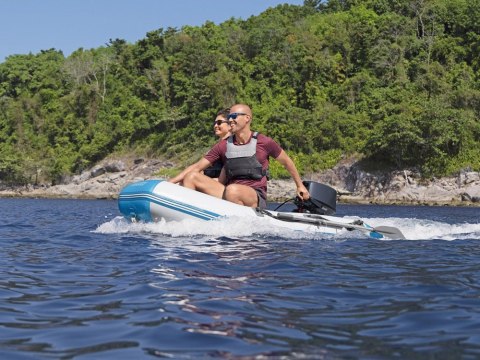 Bestway pompowany ponton CASPIAN dingy zestaw wiosła pompka 65046