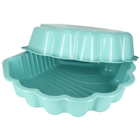 Piaskownica zamykana basen Muszelka Twins podwójna 2w1 160x87,5x19,5cm miętowa