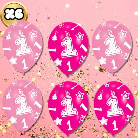 BALONY DMUCHANE LATEKSOWE RÓŻOWE 6 SZT NA URODZINY ROCZEK DEKORACJA BALONY DMUCHANE LATEKSOWE RÓŻOWE 6 SZT NA URODZINY ROCZEK DEKORACJA