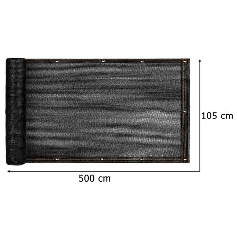 Osłona balkonowa LUARO mata maskująca siatka cieniująca na balkon taras 150g/m2 105x500cm UV Osłona balkonowa LUARO mata maskująca siatka cieniująca na balkon taras 150g/m2 105x500cm UV