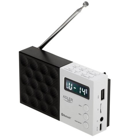 Adler | Digital Radio - PLL AM/FM | AD 1908 | Alarm function | White/Black