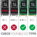 AXAGON Internal 2.5" box with SATA interface for M.2 SATA SSD