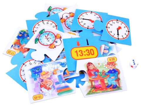 Jawa Edukacyjna gra układanka Poznajemy CZAS - która godzina? GR0455 Jawa Edukacyjna gra układanka Poznajemy CZAS - która godzina? GR0455
