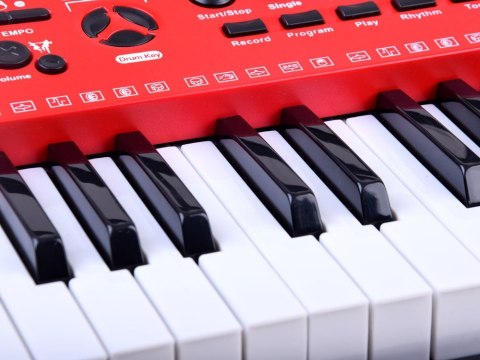 Organy Keyboard z mikrofonem 61kl czerwone IN0132 Organy Keyboard z mikrofonem 61kl czerwone IN0132