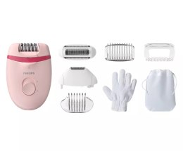 Philips | Corded Compact Epilator | BRE285/00 Satinelle Essential | White/Pink