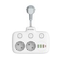 Gniazdo zasilania ColorWay CW-CHE24PDW z portem USB, biały, wydajne i funkcjonalne rozwiązanie do codziennego użytkowania w domu