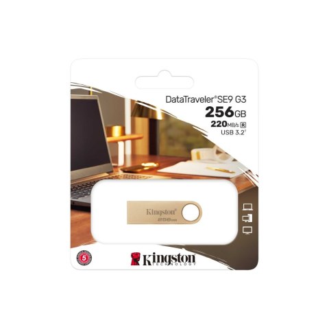 Kingston DataTraveler SE9 G3 | 256 GB | USB 3.2 | Gold Kingston DataTraveler SE9 G3 | 256 GB | USB 3.2 | Gold