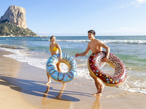 Bestway Duże dmuchane koło do pływania BRĄZOWY PĄCZEK 107cm 36118