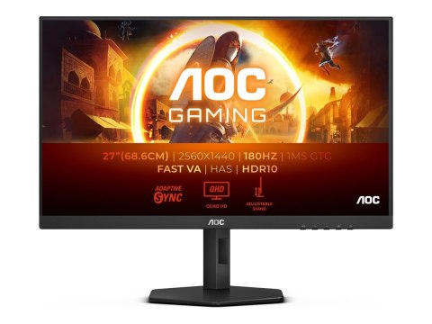 AOC Gaming Q27G4XN 27", 2560x1440/1ms/300cd/m², HDMI, DisplayPort, Headphone Out AOC Gaming Q27G4XN 27", 2560x1440/1ms/300cd/m², HDMI, DisplayPort, Headphone Out