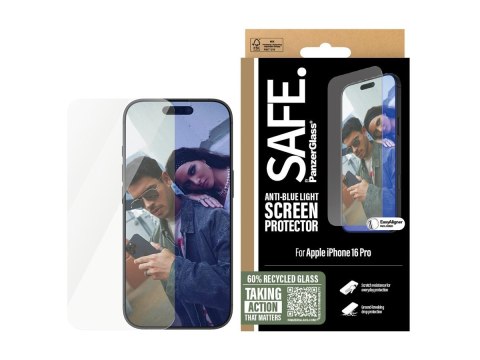 SAFE by PanzerGlass EyeCare Screen Protector iPhone 16 Pro| Ultra-Wide Fit