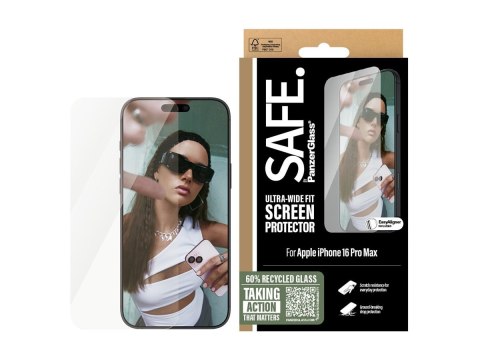 SAFE by PanzerGlass Screen Protector iPhone 16 Pro Max | Ultra-Wide Fit