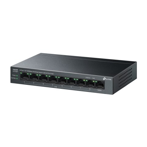 TP-LINK LS109P 9-Port 10/100 Mbps Desktop Switch with 8-Port PoE+