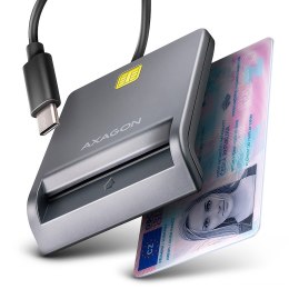 AXAGON CRE-SM3TC USB-C Czytnik kart inteligentnych/kart identyfikacyjnych, kabel 1,2 m | AXAGON
