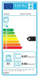 Gorenje Oven | BOS6737E13FBG | 77 L | Electric | AquaClean | Mechanical | Steam function | Height 59.5 cm | Width 59.5 cm | Stai