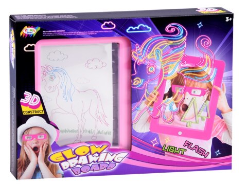 Podświetlana Tablica + okulary 3D pisaki TA0092 Podświetlana Tablica + okulary 3D pisaki TA0092