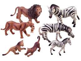 SERIA ZWIERZĘTA SAFARI Zestaw figurek zebra + lew KOLEKCJA ZA2987