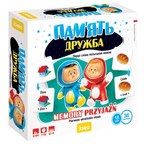 Jawa Gra pamięciowa Memory Przyjaźń-Drużba Nauka słówek - 2 języki GR0555 Jawa Gra pamięciowa Memory Przyjaźń-Drużba Nauka słówek - 2 języki GR0555