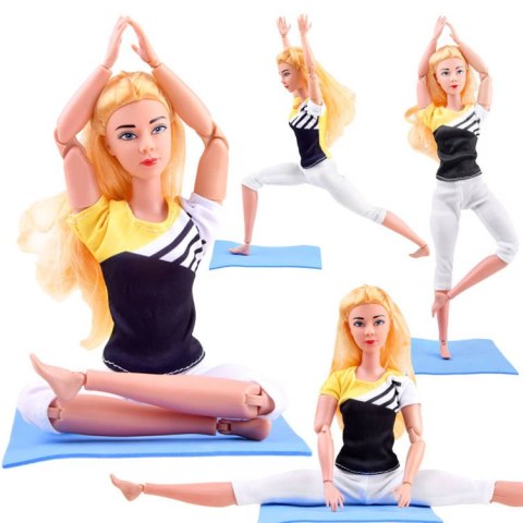 Lalka gimnastyczka ćwiczy joga fitness 30cm ZA4460 Lalka gimnastyczka ćwiczy joga fitness 30cm ZA4460