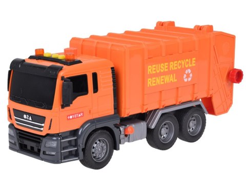 Duże Auto Śmieciarka z kubłami Ruchomy Kontener + dźwięk + światło ZA5228 Duże Auto Śmieciarka z kubłami Ruchomy Kontener + dźwięk + światło ZA5228
