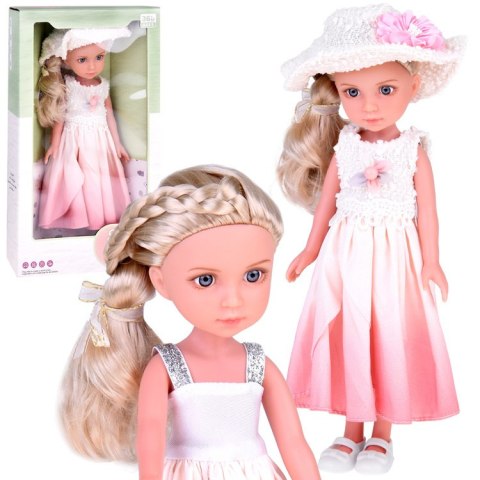 Elegancka Stylowa Lalka w Kapeluszu z Długimi Blond Włosami ZA5314 Elegancka Stylowa Lalka w Kapeluszu z Długimi Blond Włosami ZA5314