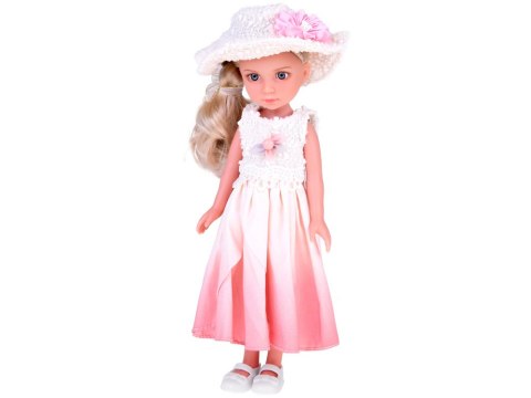 Elegancka Stylowa Lalka w Kapeluszu z Długimi Blond Włosami ZA5314 Elegancka Stylowa Lalka w Kapeluszu z Długimi Blond Włosami ZA5314