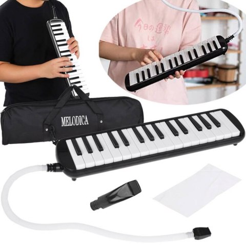 Instrument muzyczny Melodyka Harmonijka klawiszowa etui dwa ustniki IN0175 Instrument muzyczny Melodyka Harmonijka klawiszowa etui dwa ustniki IN0175