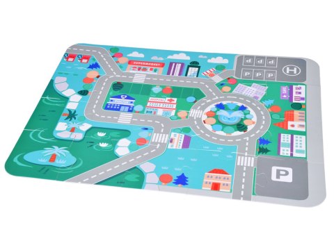 Pastelowy Zestaw Klocki drewniane Miasteczko + Mata puzzle 115 ele ZA5373 Pastelowy Zestaw Klocki drewniane Miasteczko + Mata puzzle 115 ele ZA5373