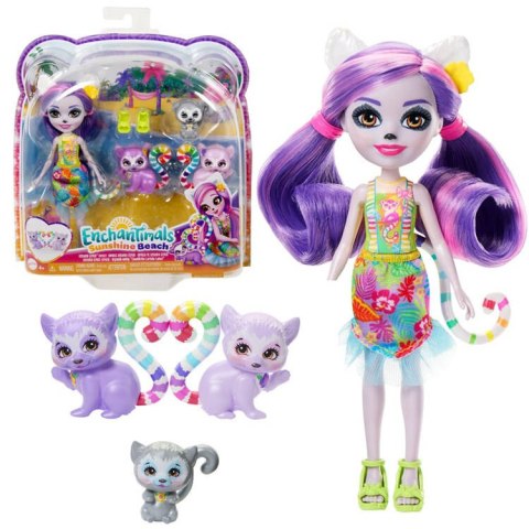 Lalka Enchantimals Sunshine Beach Lorinda Lemur Rodzinka Lemurów ZA5440 Lalka Enchantimals Sunshine Beach Lorinda Lemur Rodzinka Lemurów ZA5440