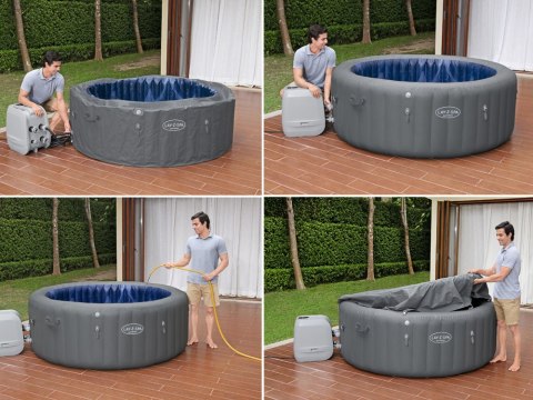 Bestway Lay-Z-Spa SANTORINI PRO 7 LED aplikacja hydromasaż 5-7osob 6001T