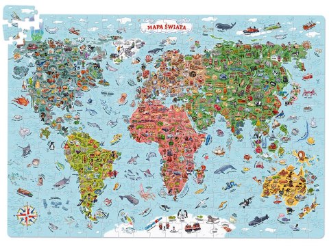 CzuCzu Puzzle odkrywcy Mapa świata 300 ele + plakat edukacyjny ZA5627